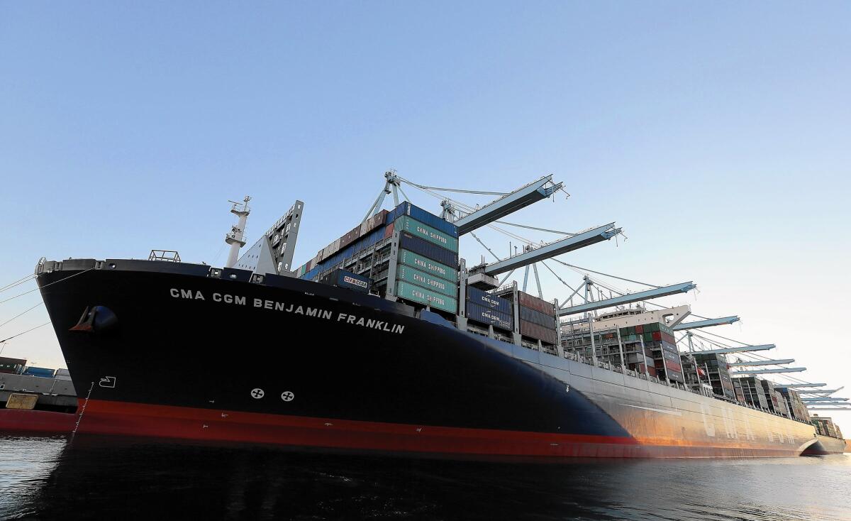 The Benjamin Franklin is expected to call again at the Port of Long Beach in February and may also unload at the Port of Seattle, according to officials at both ports.