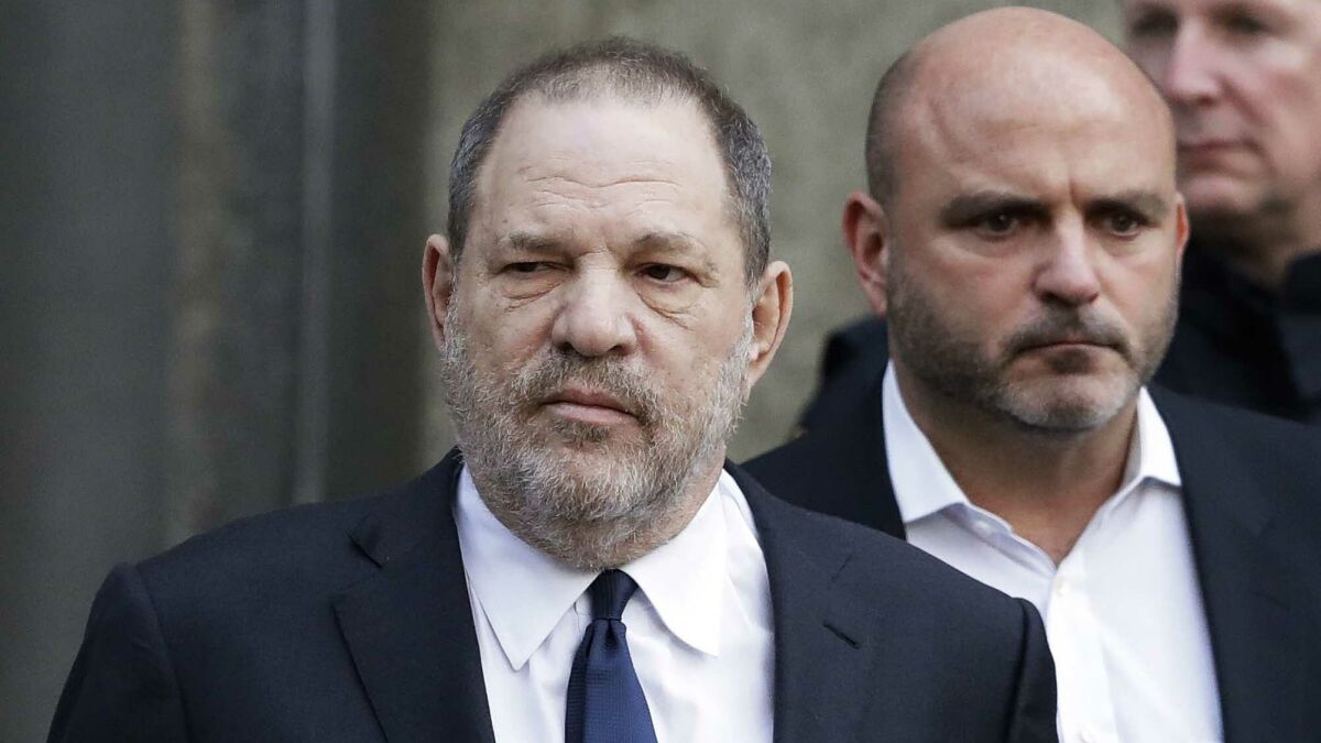 Harvey Weinstein leaves New York Supreme Court on Dec. 20.