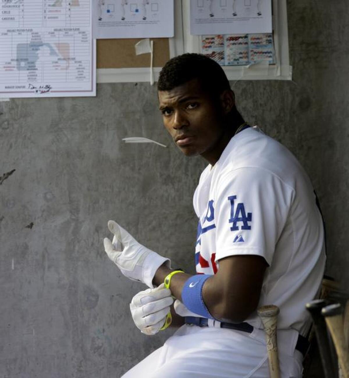 The latest sensation to don a Dodgers uniform: Yasiel Puig.