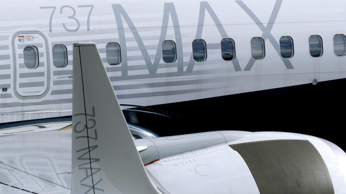 A Boeing 737 Max on the tarmac outside the company's factory in Renton, Wash.