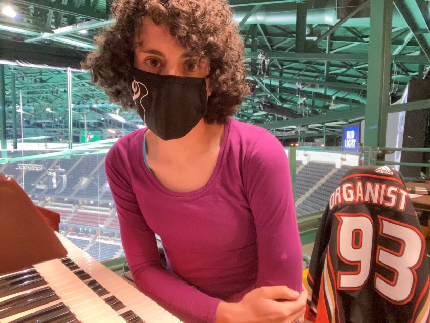 Ducks organist Lindsay Imber opted to come out as transgender and bisexual