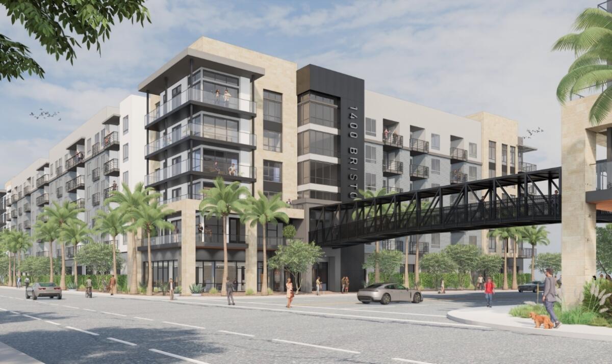 A rendering of the Residences at 1400 Bristol Street project.