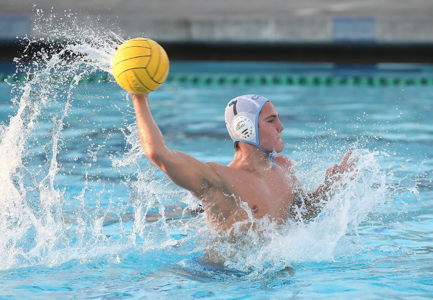 Corona Del Mar's Tanner Pulice shoots and scores a penalty shot during wild-card round of the CIF Southern Section Division 2 playoffs at Beckman on Tuesday.