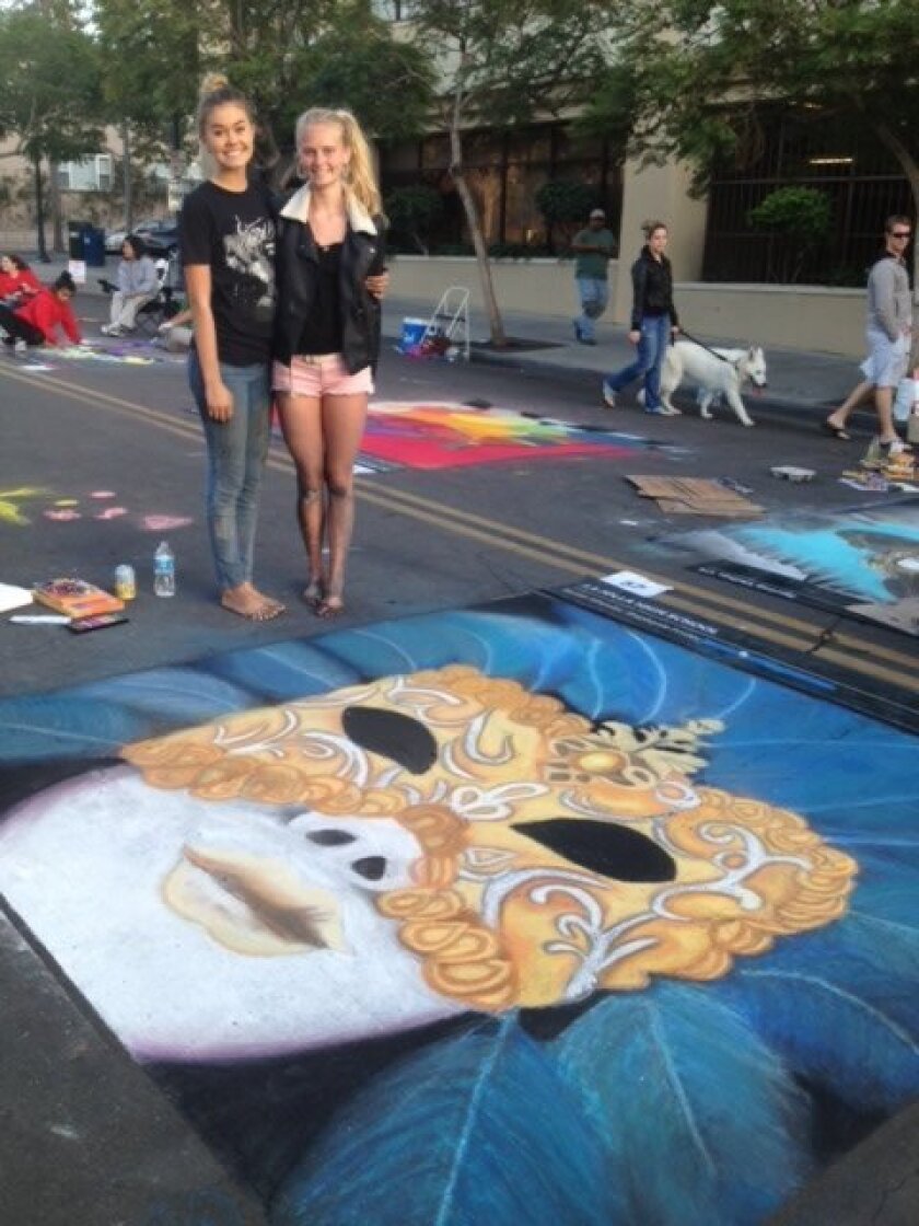 Stephanie Foster and Kaitlin Wheeler with their Italian ‘masterpiece.’ Courtesy