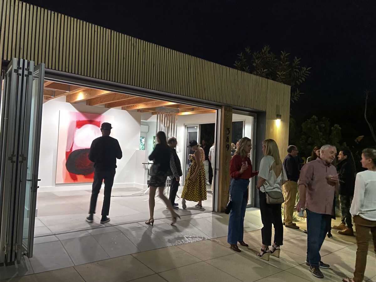 Opening night at Oolong Gallery.