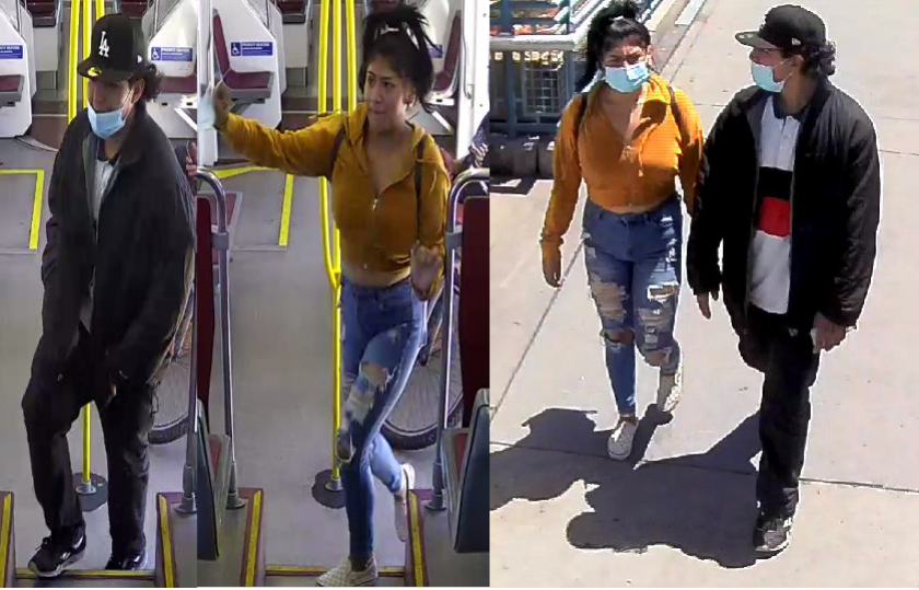 Authorities released photos of a pair of suspects in a robbery at Fashion Valley mall on Aug. 10.