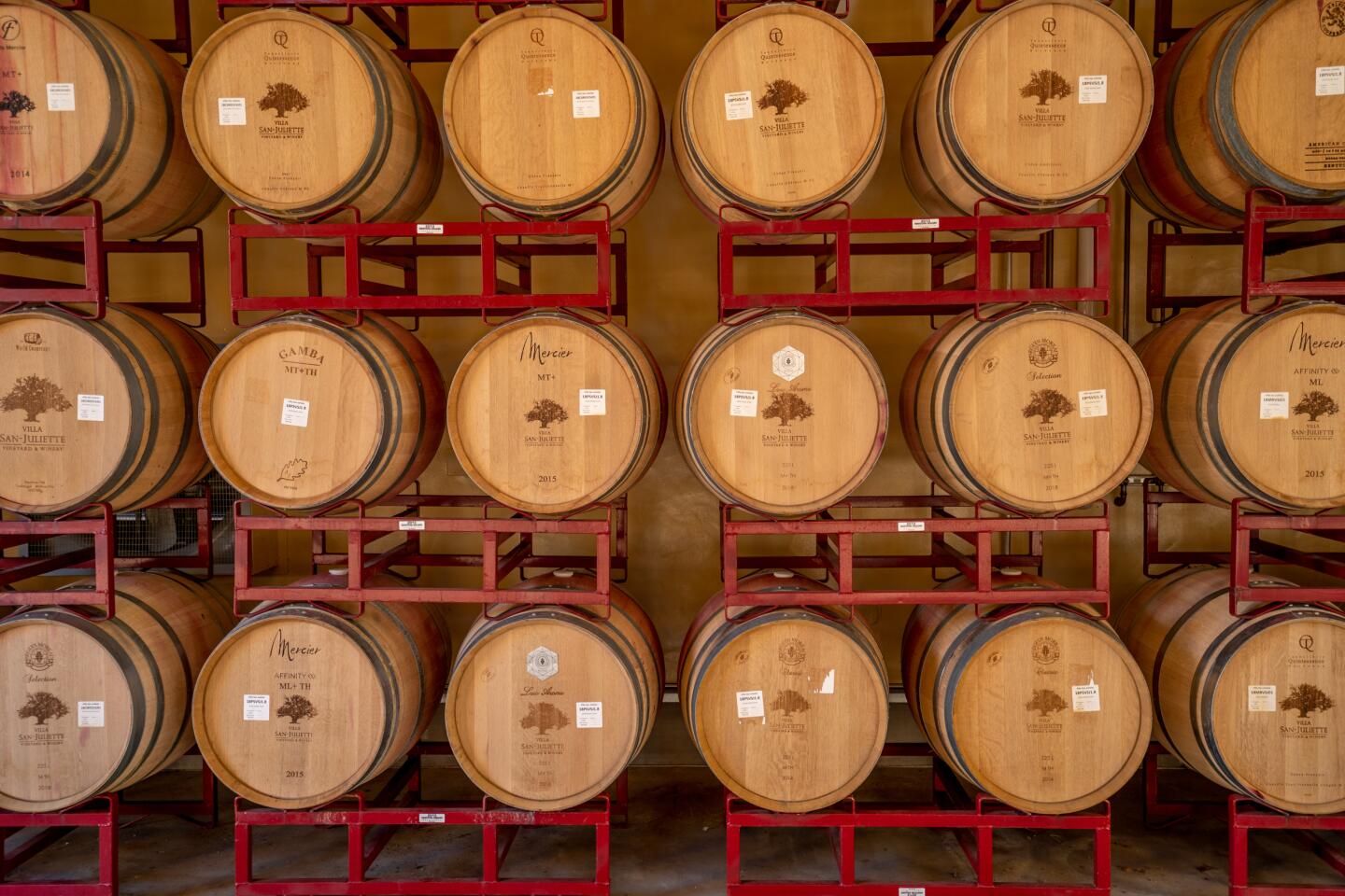 The barrels.