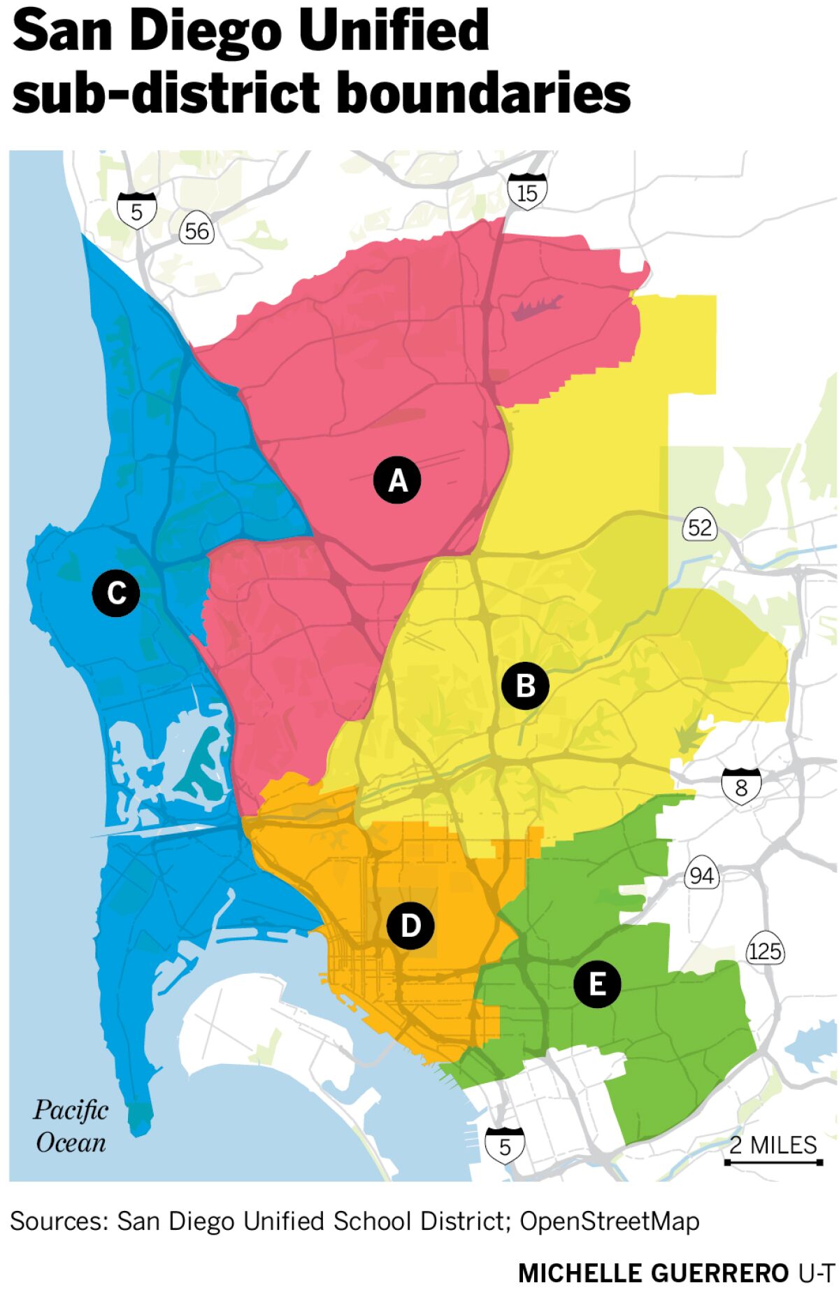 San Diego Unified sub-district boundaries