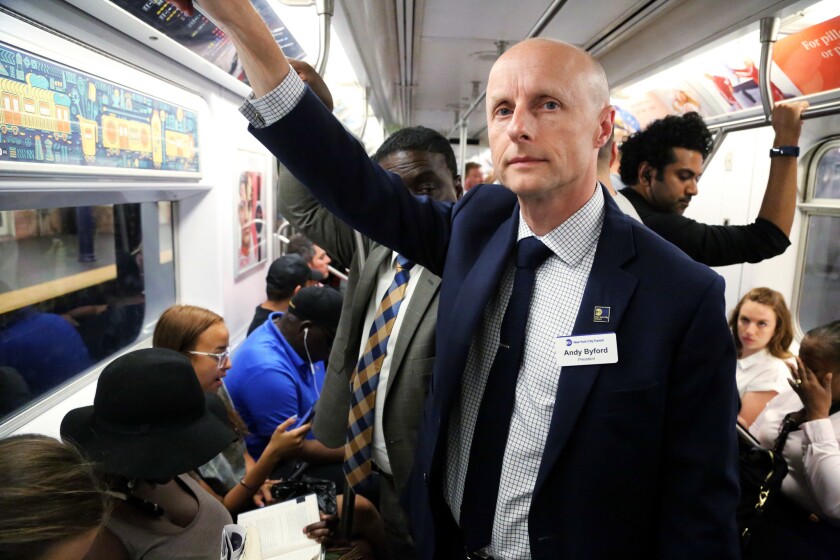 NYC Transit President Andy Byford is training his sights on improved subway performance.