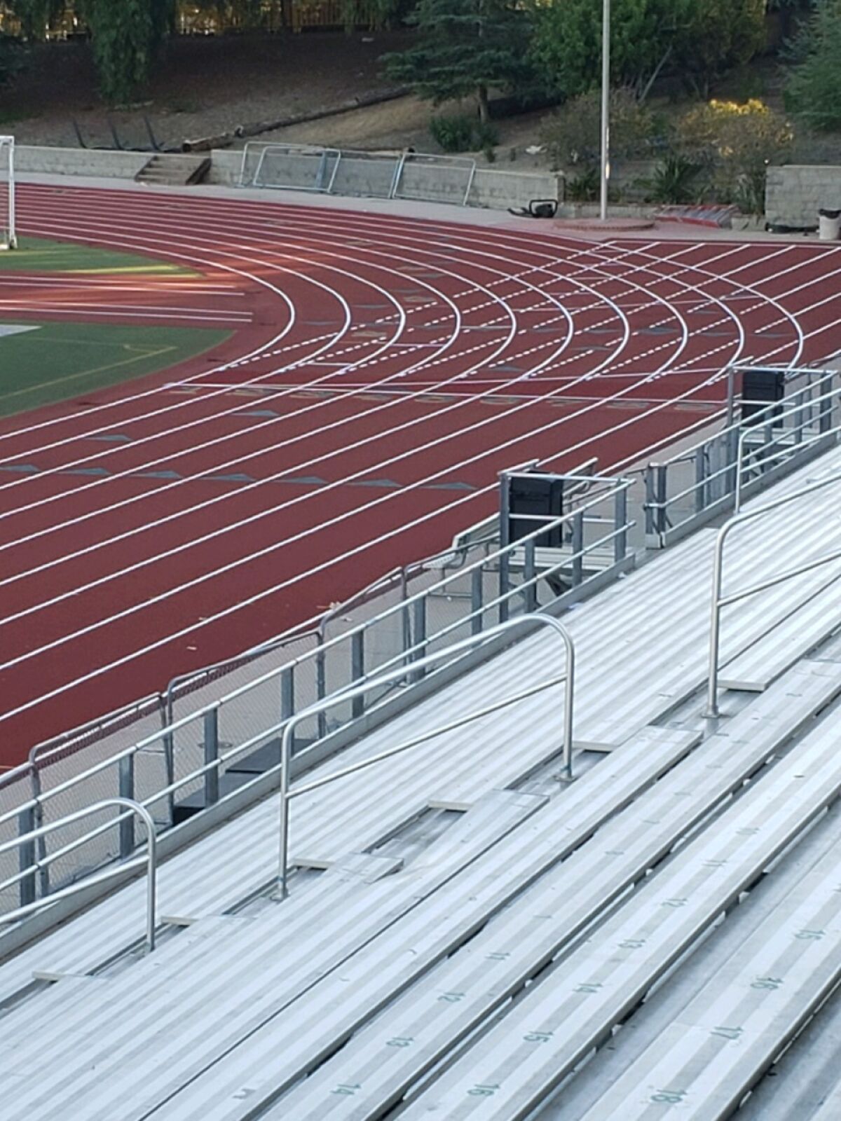 A newly relined track at Moorpark High.
