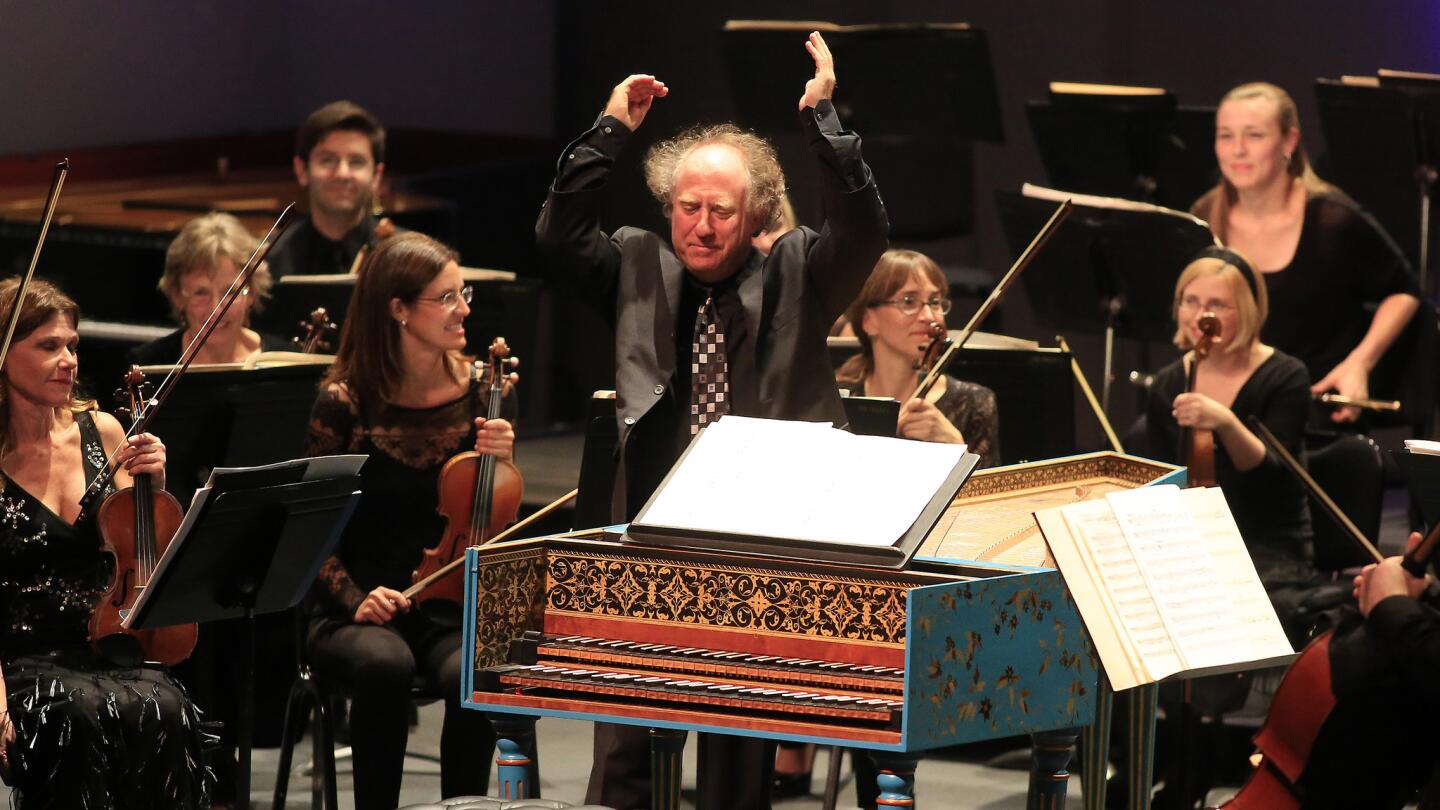 Music Director Jeffrey Kahane conducts the Los Angeles Chamber Orchestra at the Alex Theatre in Glendale on Saturday.