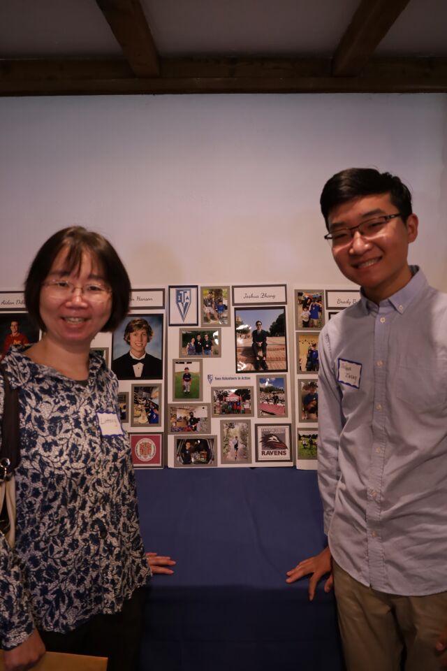 Senior Leadership Council Chairperson Joshua Zhang and his mom Lintong Zhang