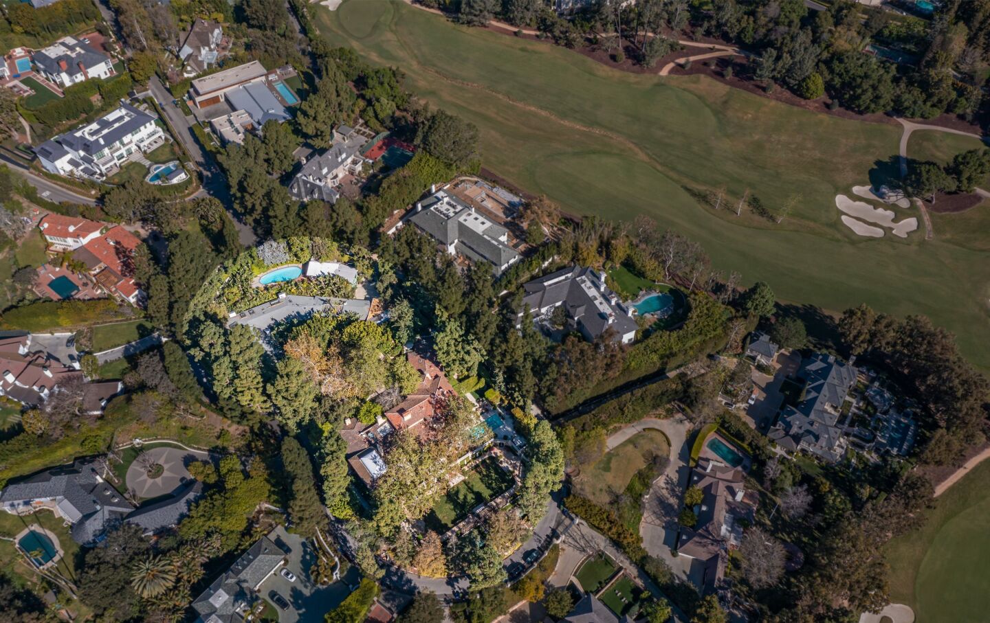 Aerial view of the compound.