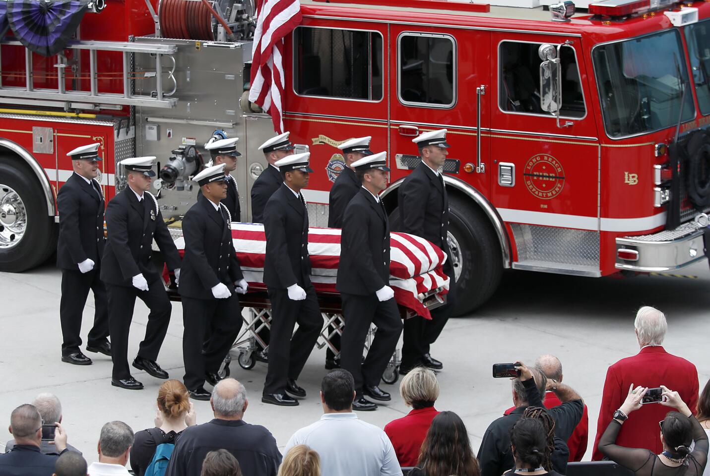 Memorial service for Long Beach fire Capt. Dave Rosa