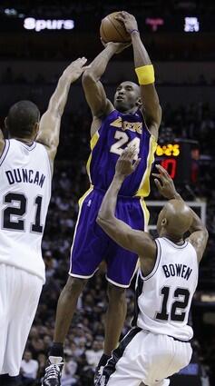 Kobe Bryant, Bruce Bowen, Tim Duncan