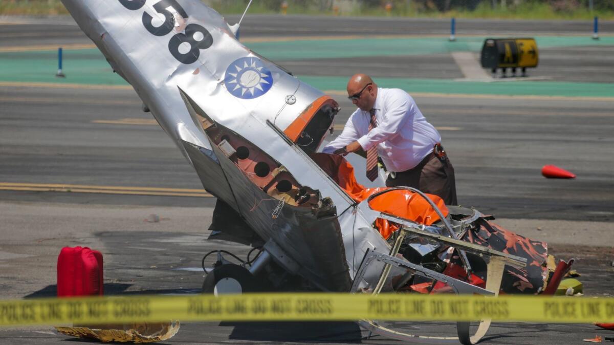 An investigation is underway after a small plane crashed, killing the pilot, at San Gabriel Valley Airport in El Monte.
