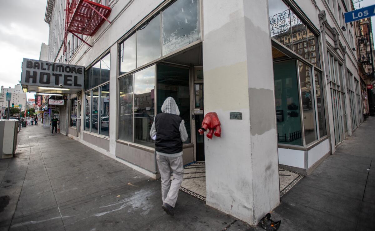 The Baltimore single-room occupancy hotel on Skid Row, owned by the AIDS Healthcare Foundation.