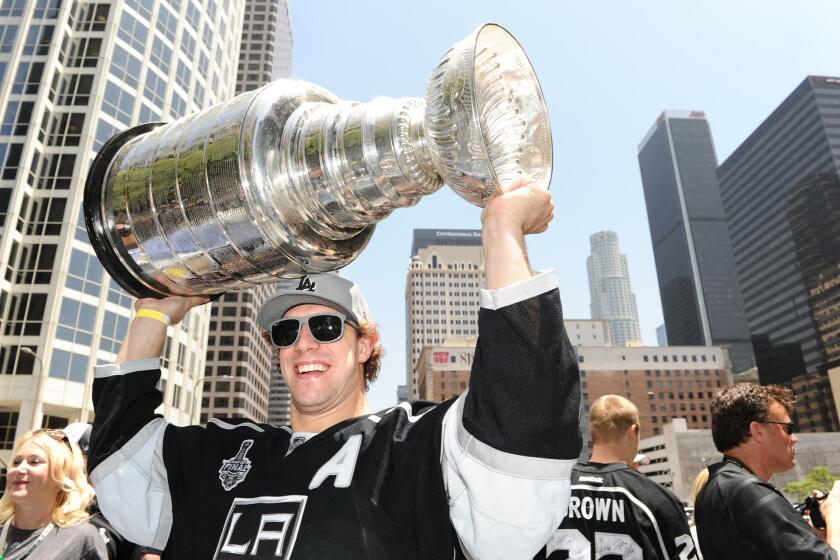 Kings forward Anze Kopitar usually only sports a clean shave for special occasions, including hoisting the Stanley Cup and meeting President Obama.