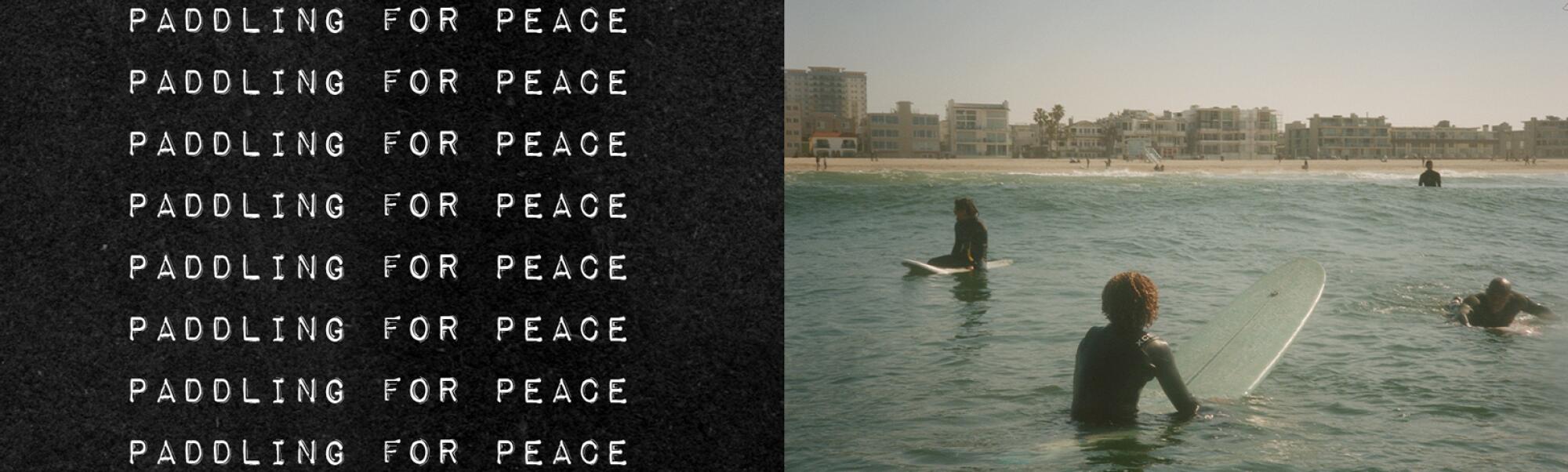 Photo of surfers in the water.