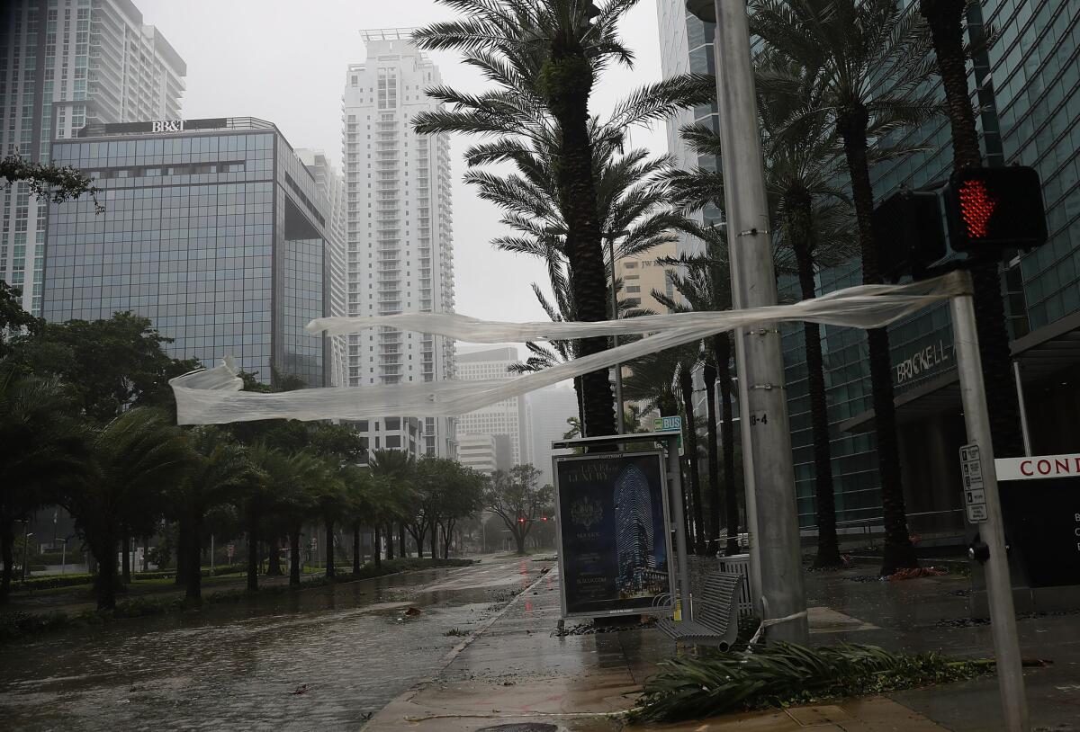 Hurricane Irma approaches Miami.