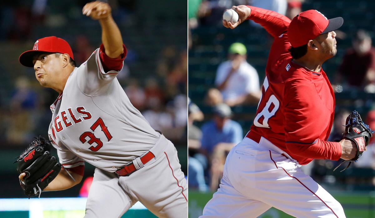 Cesar Ramos (37) and Jose Alvarez give the Angels to veteran left-handers to use out of the bullpen.