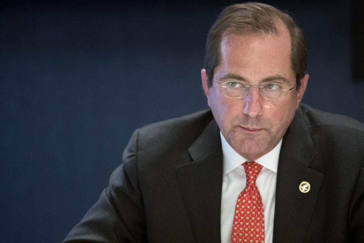 Health and Human Services Secretary Alex Azar is the point person for President Trump's effort to implement a "conscience" rule allowing healthcare workers to refuse to participate in abortions and other services.