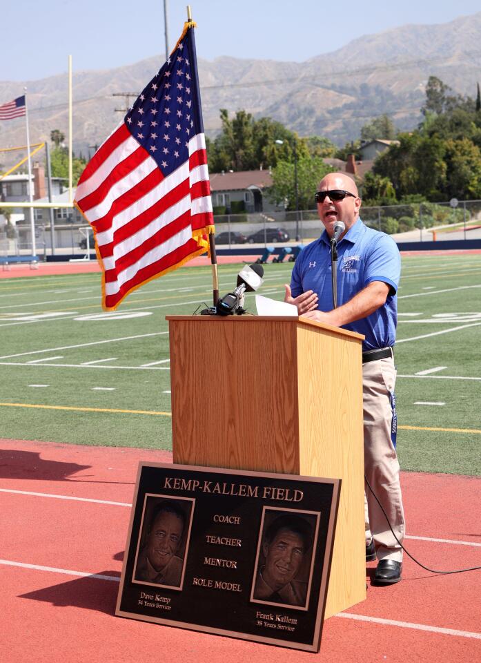 Photo Gallery: Former coaches Kemp, Kallem honored at Burbank High