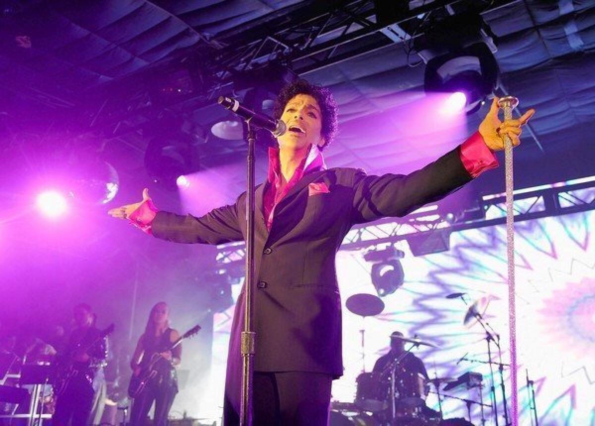 Prince performs at SXSW on March 16, 2013, in Austin, Texas.
