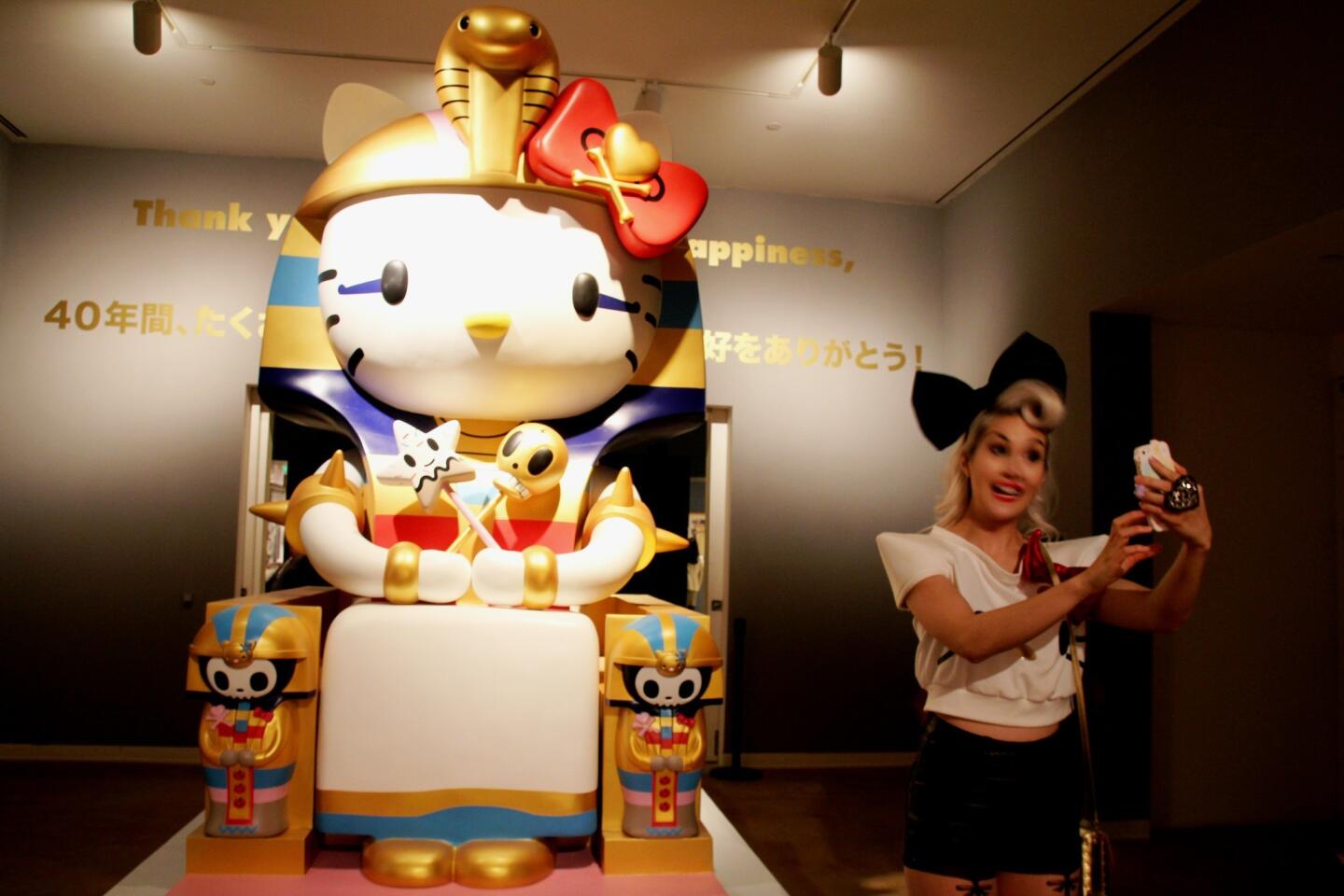 On Friday evening, members of the Japanese American National Museum, along with invited guests, arrived to party (and take selfies) with Hello Kitty.