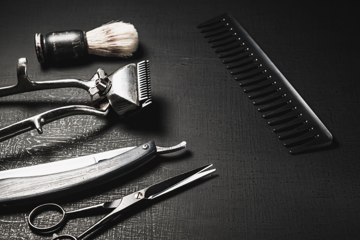 Vintage barber tools