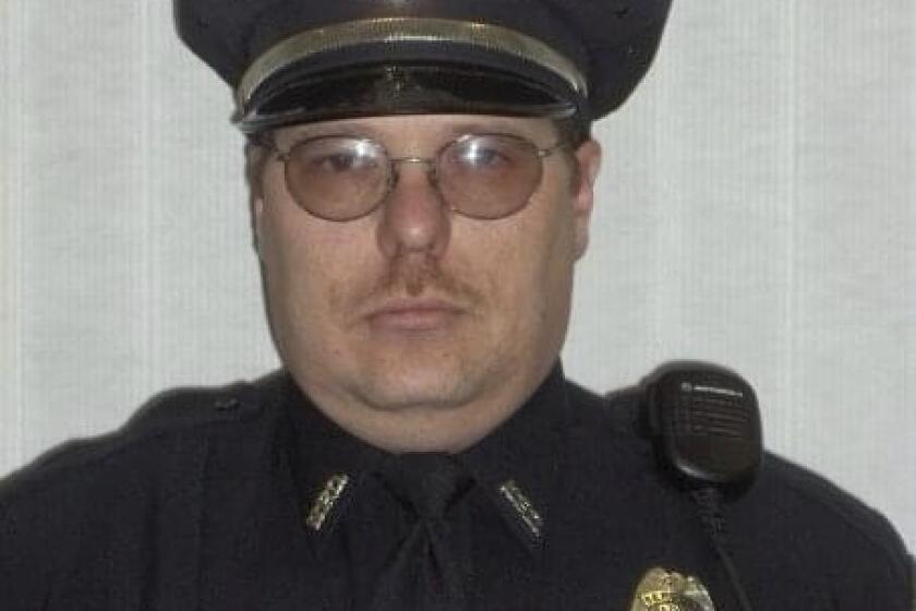 This photo provided by Nebraska State Patrol shows Ceresco Police Officer Ross Bartlett. Bartlett was killed when his squad car was struck by another vehicle after he made a traffic stop in eastern Nebraska, authorities said Saturday, April 13, 2024. (Nebraska State Patrol via AP)
