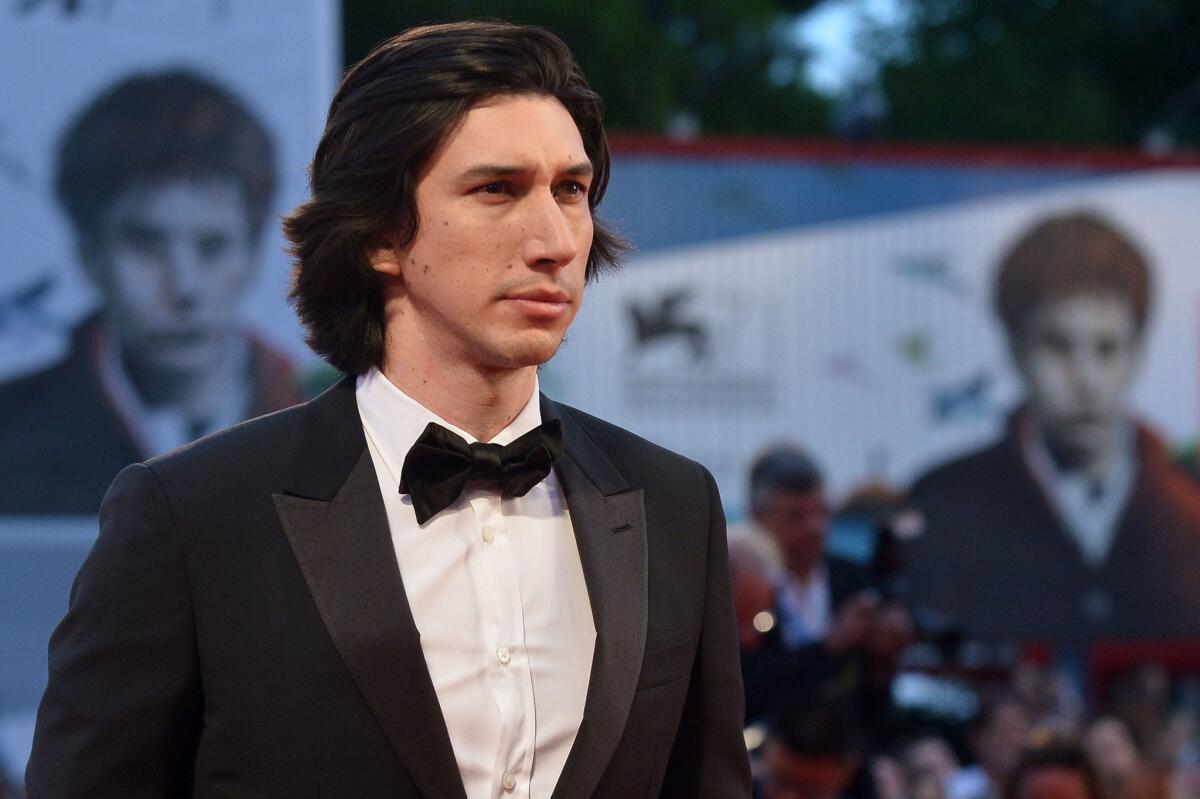 Adam Driver arrives for a screening of the movie "Hungry Hearts" at the Venice Film Festival on Aug. 31.