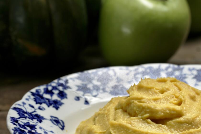 A silky puree enlivened by the tart taste of apple and ginger. Recipe: Roast winter squash puree with apple and ginger