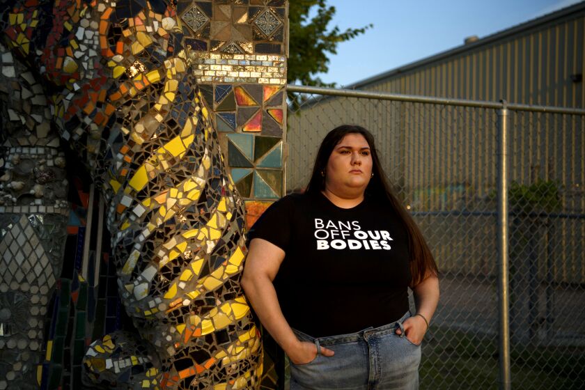 Abortion rights activist Olivia Julianna poses for a portrait in Houston, Texas on June 20, 2022.