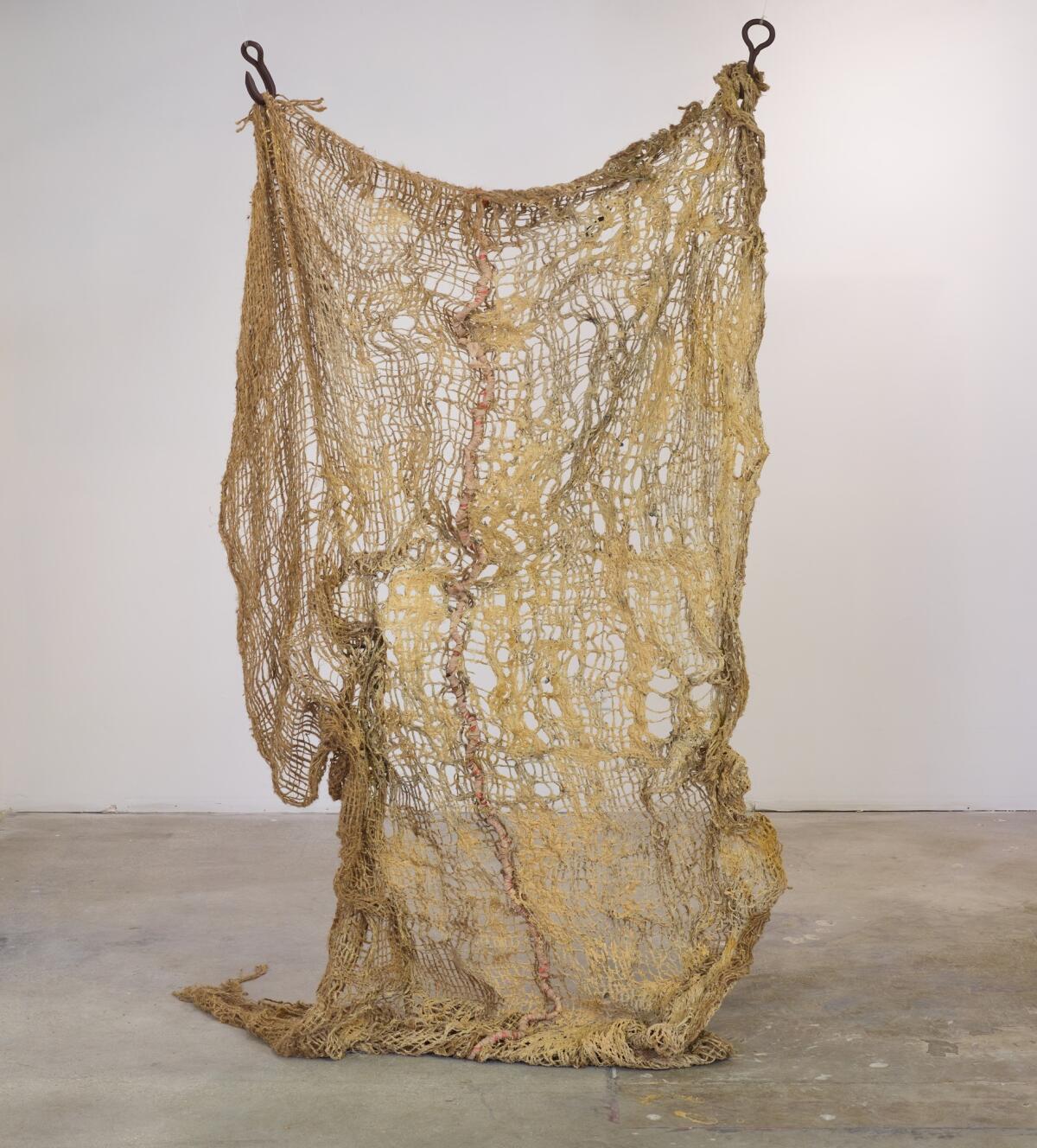 Jane Hugentober's "And That Was That," jute and latex. (Harmony Murphy Gallery)