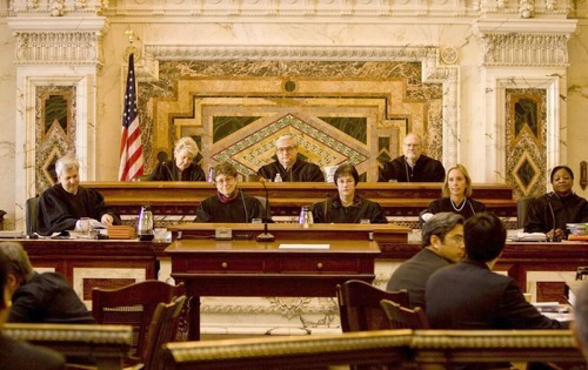 An 11-judge panel sits for an en banc hearing at the U.S. 9th Circuit Court of Appeals. The court has been resolving disputes for 150 years in a region once prone to settling differences with pistols at high noon.