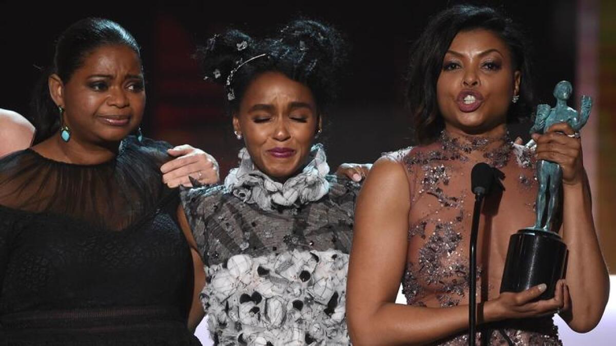 Octavia Spencer, left, Janelle Monáe and Taraji P. Henson will present at the 48th NAACP Image Awards.