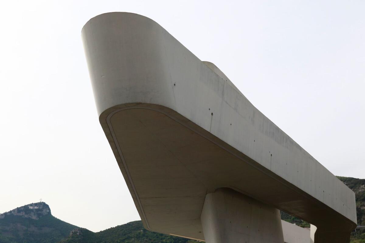 A new maritime terminal designed by Zaha Hadid at the port of Salerno in southern Italy.