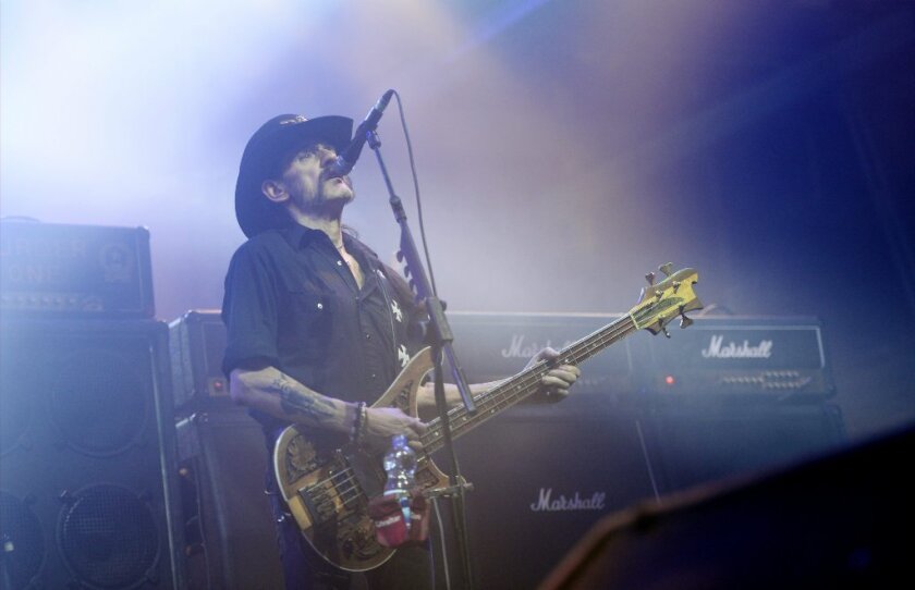 Motörhead's Lemmy Kilmister onstage in Germany in November.