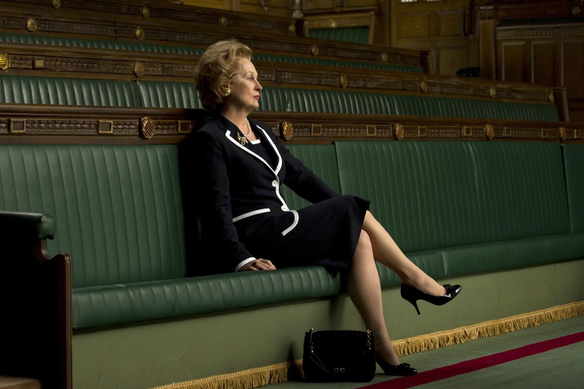 Meryl Streep as Margaret Thatcher in "The Iron Lady."
