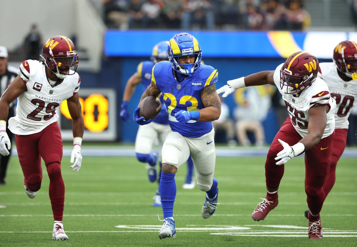 Rams fend off Saints' rally to win and stay on track for playoffs - Los ...