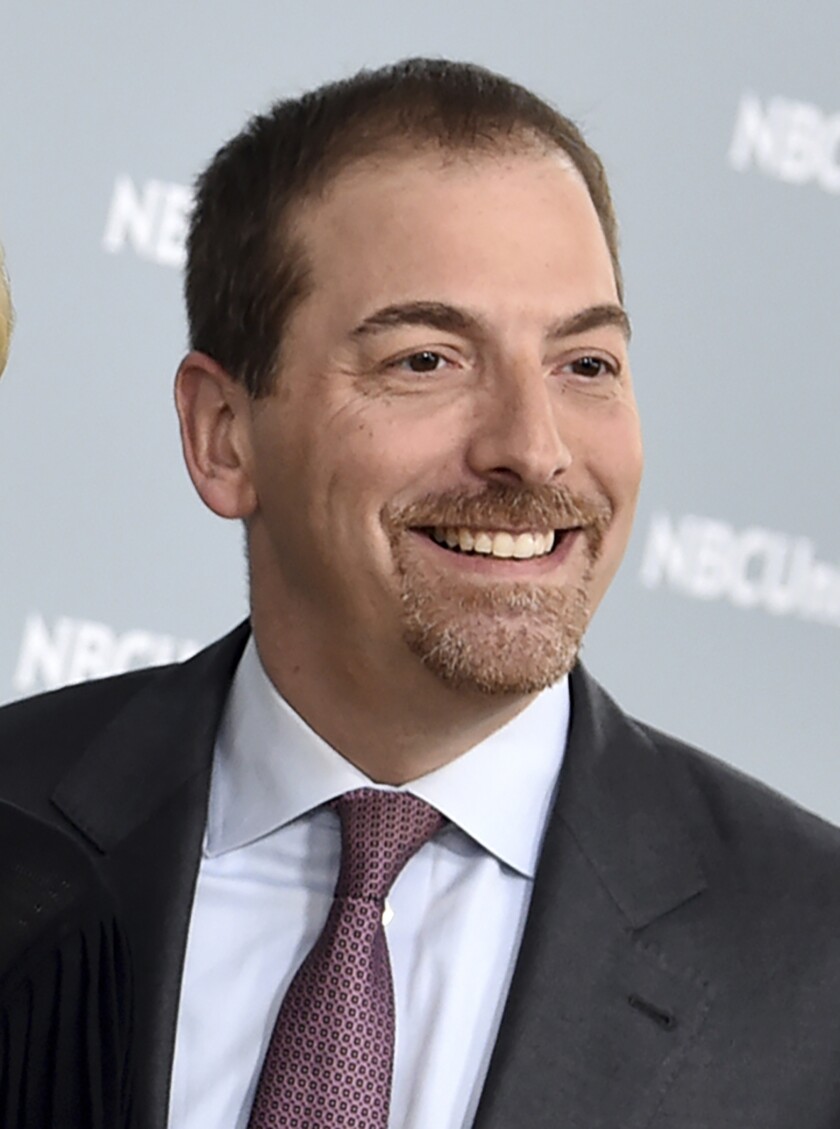 FILE - This May 14, 2018 file photo shows Chuck Todd at the 2018 NBCUniversal Upfront in New York. NBC News is apologizing for a "Meet the Press" segment that cut a portion of an interview with Attorney General William Barr that left a false impression. That has led to President Donald Trump calling for the network to fire the show moderator Chuck Todd. The show was discussing the Justice Department's decision to drop its case against the president's former national security adviser, Michael Flynn, and referred to a CBS interview where Barr said of the decision that history is written by the winners. Todd criticized Barr for not making the case that he was upholding the law — but, in fact, Barr went on to do that in his complete answer to the CBS reporter. (Photo by Evan Agostini/Invision/AP, File)
