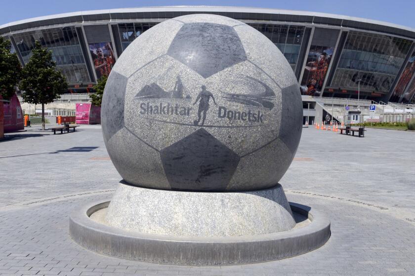 Donbass Arena, the home of Donetsk Shakhtar, has not played host to competitive soccer since fighting between Ukrainian government forces and pro-Russian rebels broke out in Donetsk. The 50,000-seat stadium was built for the Euro 2012 championships.