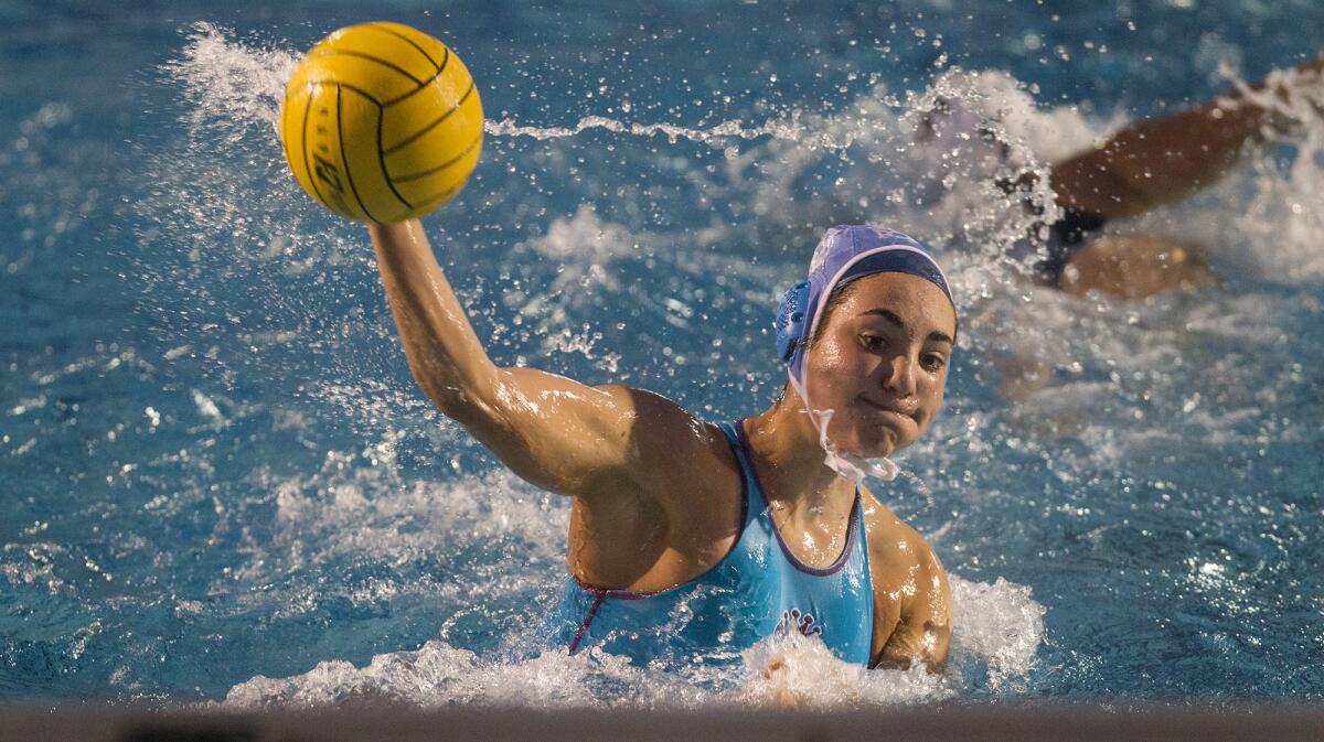 Chloe Harbilas, who has committed to Stanford, led the Corona del Mar High girls' water polo team with 83 goals last season.