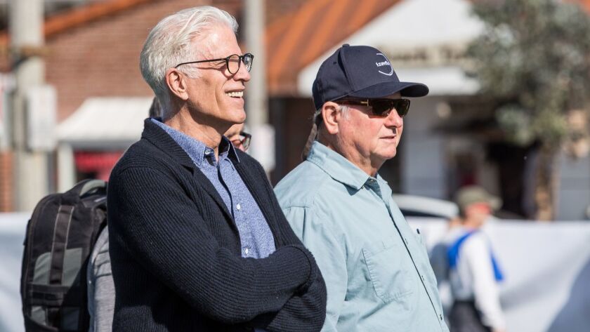Before actor Ted Danson spoke at an offshore drilling protest in Laguna Beach on Saturday, he snuck up quietly in the back of the crowd and listened to other speakers. His anonymity did not last long.