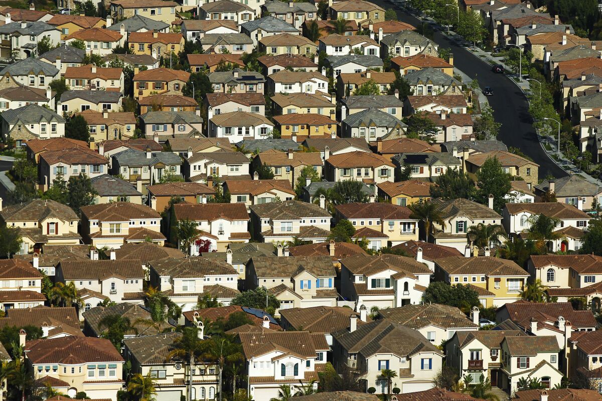 Houses near Carmel Valley in San Diego.