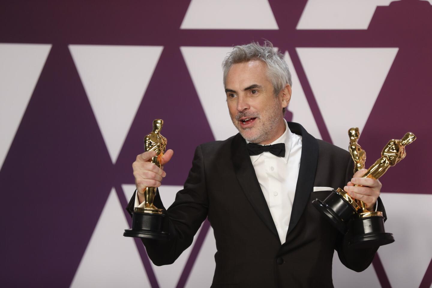 Alfonso Cuaron, winner of the director, foreign language film and cinematography Oscars for "Roma."