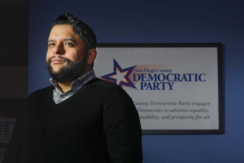 SAN DIEGO, CA 2/15/2019: Will Rodriguez-Kennedy, the new chair of the San Diego County Democratic Party. Photo by Howard Lipin/San Diego Union-Tribune/Mandatory Credit: HOWARD LIPIN SAN DIEGO UNION-TRIBUNE/ZUMA PRESS