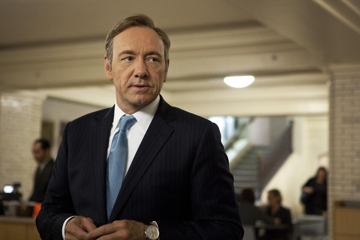 Kevin Spacey as U.S. Congressman Frank Underwood in "House of Cards."