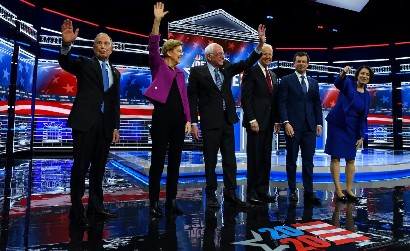 Democratic Presidential Candidates Debate in Las Vegas Ahead Of Nevada Caucuses